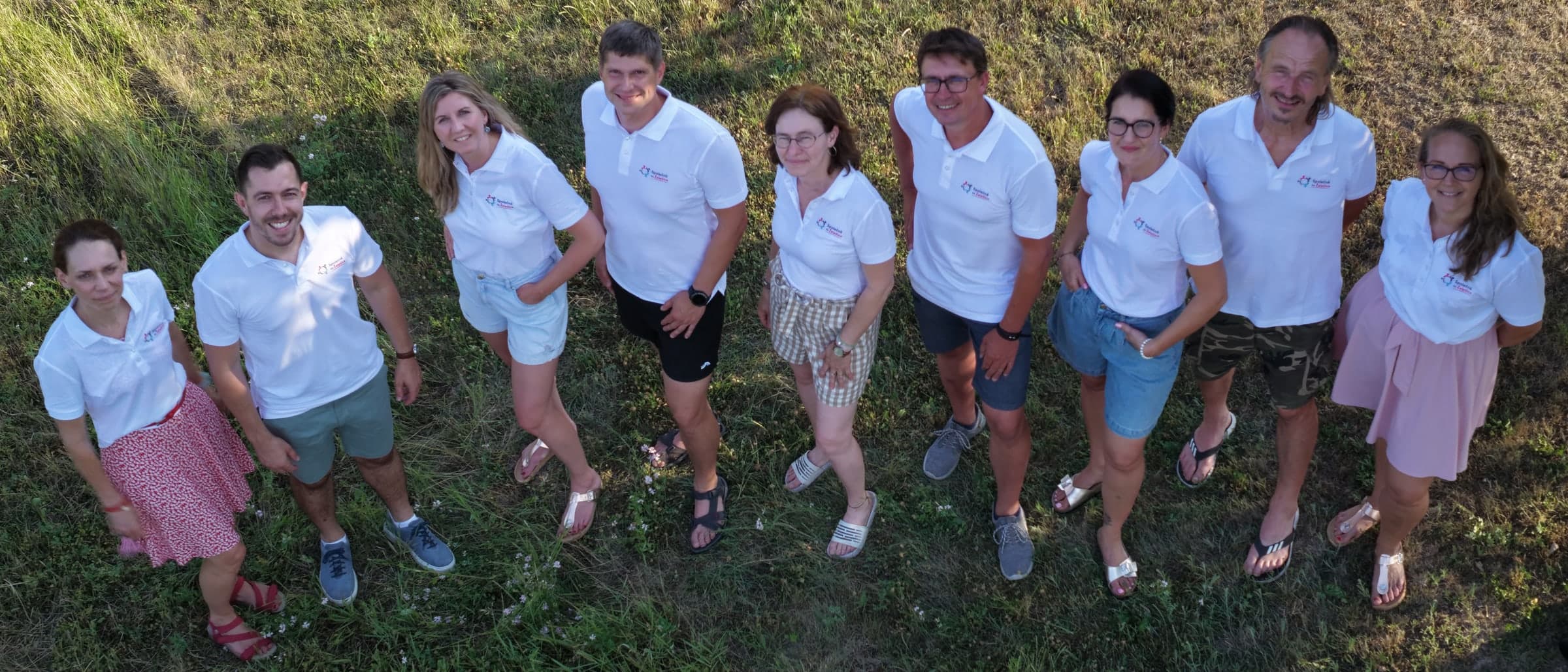 Zleva: Mgr. Marcela Balátová, Ing. Pavel Hrbáček, Lucie Babáková, Ing. Karel Zemánek, Mgr. Terezie Holčapková, Vladimír Fic, Mgr. Olga Mičková, Aleš Vrbka, MUDr. Hana Slámová.